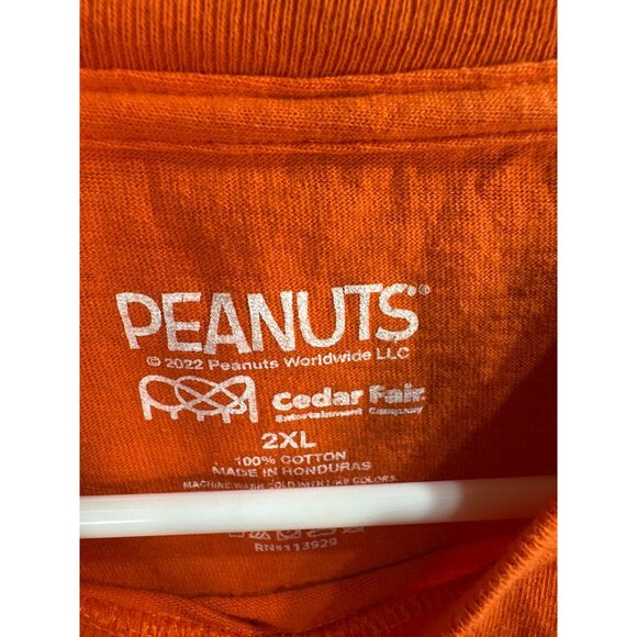 Peanuts Mens 2XL Knotts Spooky Farm T-Shirt Orange Halloween Knotts Berry Farm - Picture 3 of 6